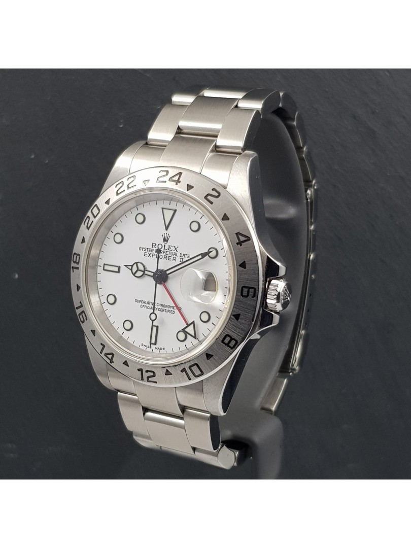 Rolex Explorer II SEL no holes ref.16570 white dial