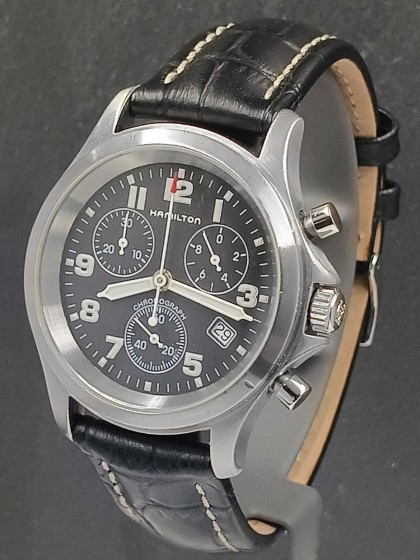 Hamilton Khaki Quarz Chrono Herren UHR ref.3832 Hamilton Khaki Quarz Chrono Herren UHR ref.3832