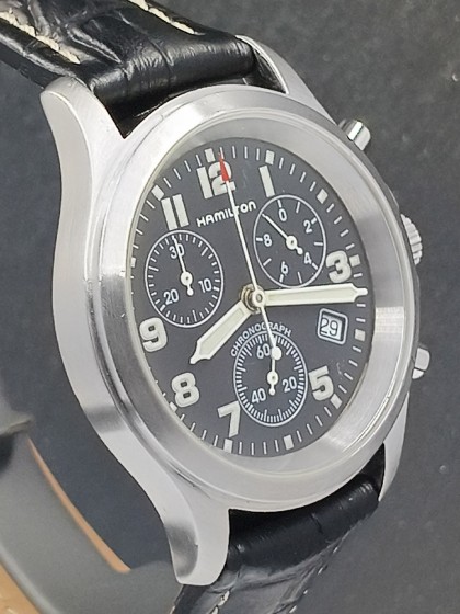 Hamilton Khaki Quarz Chrono Herren UHR ref.3832 Hamilton Khaki Quarz Chrono Herren UHR ref.3832