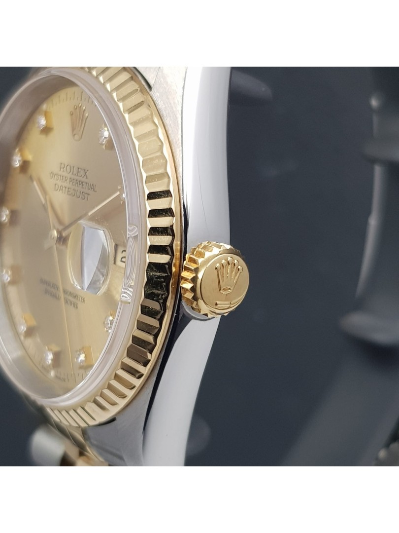 Datejust acciaio/oro giallo - quadrante diamanti