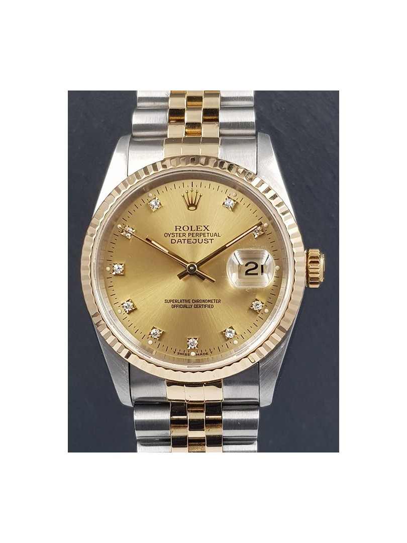 Datejust acciaio/oro giallo - quadrante diamanti