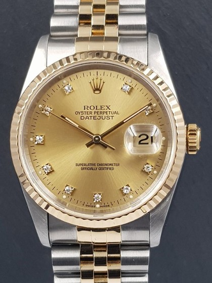 Datejust acciaio/oro giallo - quadrante diamanti Datejust acciaio/oro giallo - quadrante diamanti