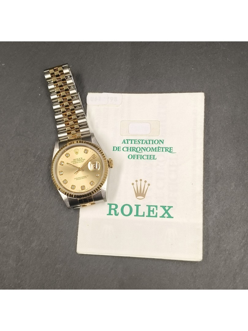 Datejust acciaio/oro giallo - quadrante diamanti