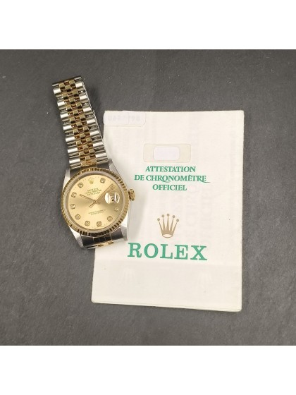 Datejust acciaio/oro giallo - quadrante diamanti Datejust acciaio/oro giallo - quadrante diamanti