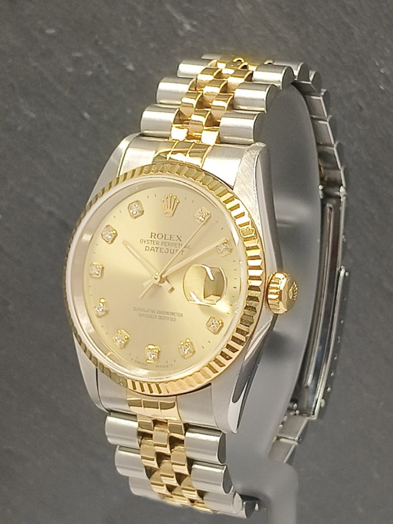 Datejust acciaio/oro giallo - quadrante diamanti