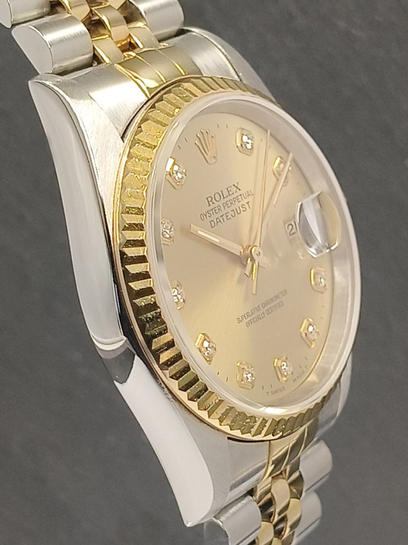 Datejust acciaio/oro giallo - quadrante diamanti