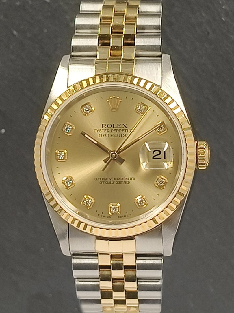 Datejust acciaio/oro giallo - quadrante diamanti