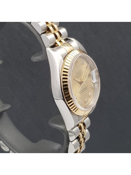 Rolex Lady Datejust steel gold with diamonds ref.79173 on eOra.it! Rolex Lady Datejust steel gold with diamonds ref.79173 on eOra.it!