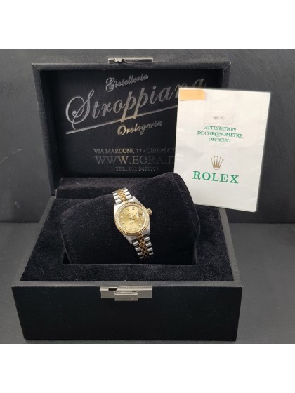 Rolex Lady Datejust steel gold with diamonds ref.79173 on eOra.it! Rolex Lady Datejust steel gold with diamonds ref.79173 on eOra.it!