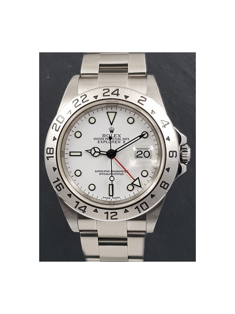 Rolex Explorer II SEL no holes ref.16570 white dial