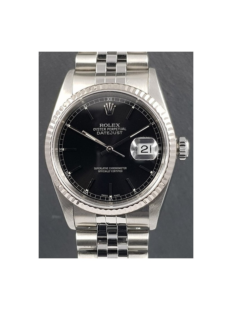 Rolex Datejust 36mm quadrante nero ref.16234