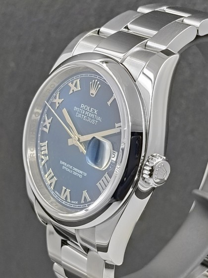 Rolex Datejust ref.116200 blue dial with Roman numerals Rolex Datejust ref.116200 blue dial with Roman numerals