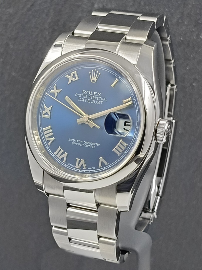 Rolex Datejust ref.116200 blue dial with Roman numerals
