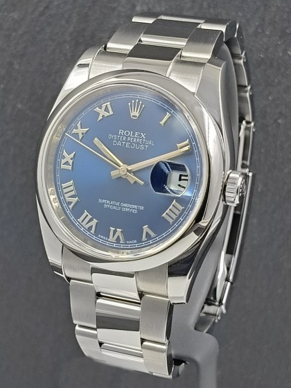 Rolex Datejust ref.116200 blue dial with Roman numerals Rolex Datejust ref.116200 blue dial with Roman numerals