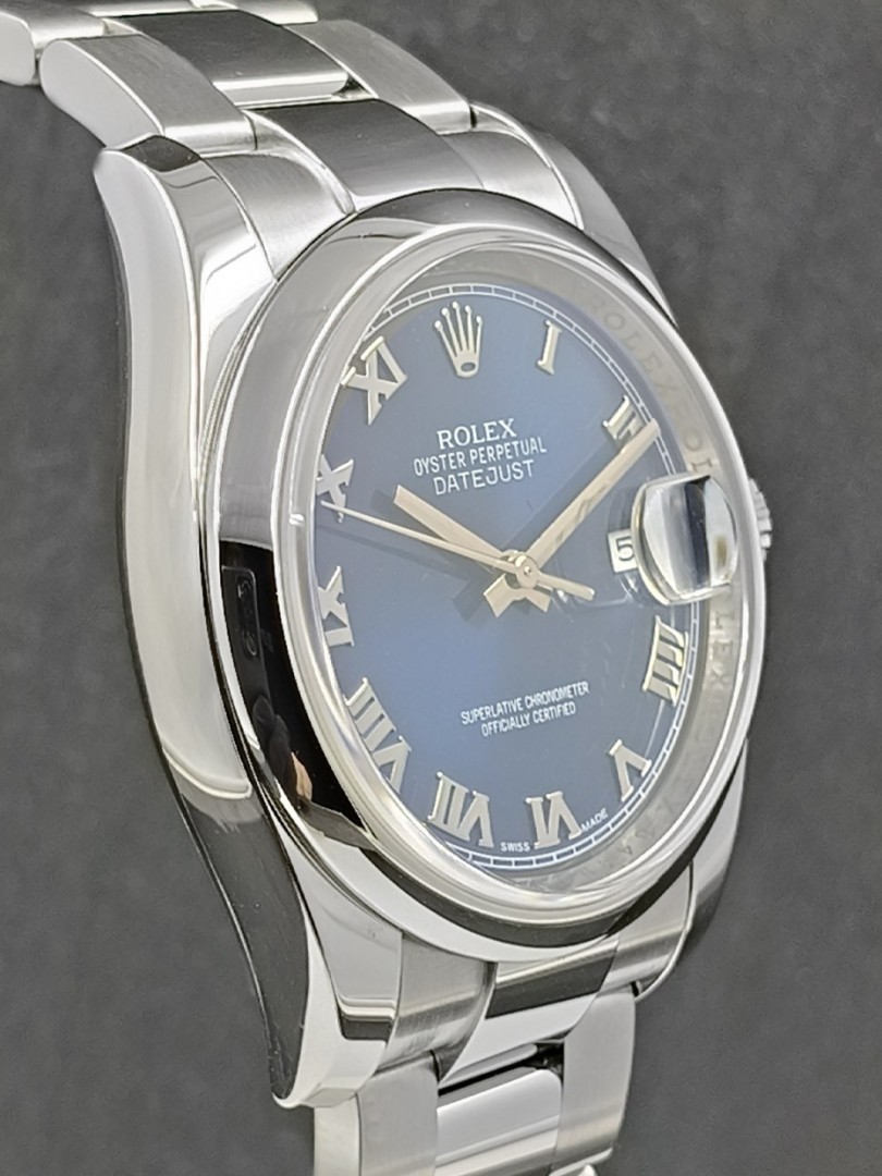 Rolex Datejust ref.116200 blue dial with Roman numerals