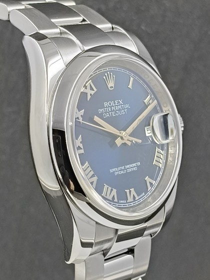 Rolex Datejust ref.116200 blue dial with Roman numerals Rolex Datejust ref.116200 blue dial with Roman numerals