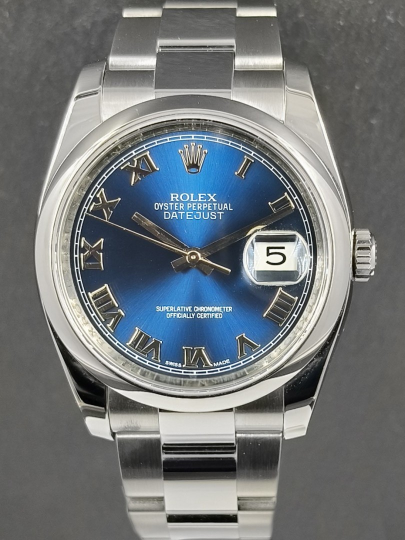 Rolex Datejust ref.116200 blue dial with Roman numerals