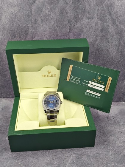 Rolex Datejust ref.116200 blue dial with Roman numerals Rolex Datejust ref.116200 blue dial with Roman numerals