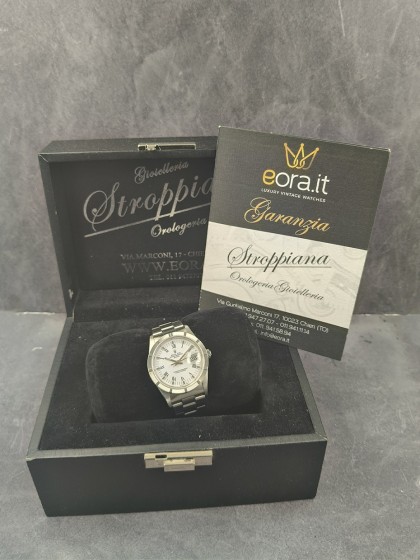 Rolex Date quadrante bianco e lunetta thunder ref.15210