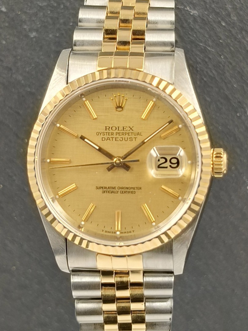Rolex Datejust - acciaio/oro - corteccia ref.16233