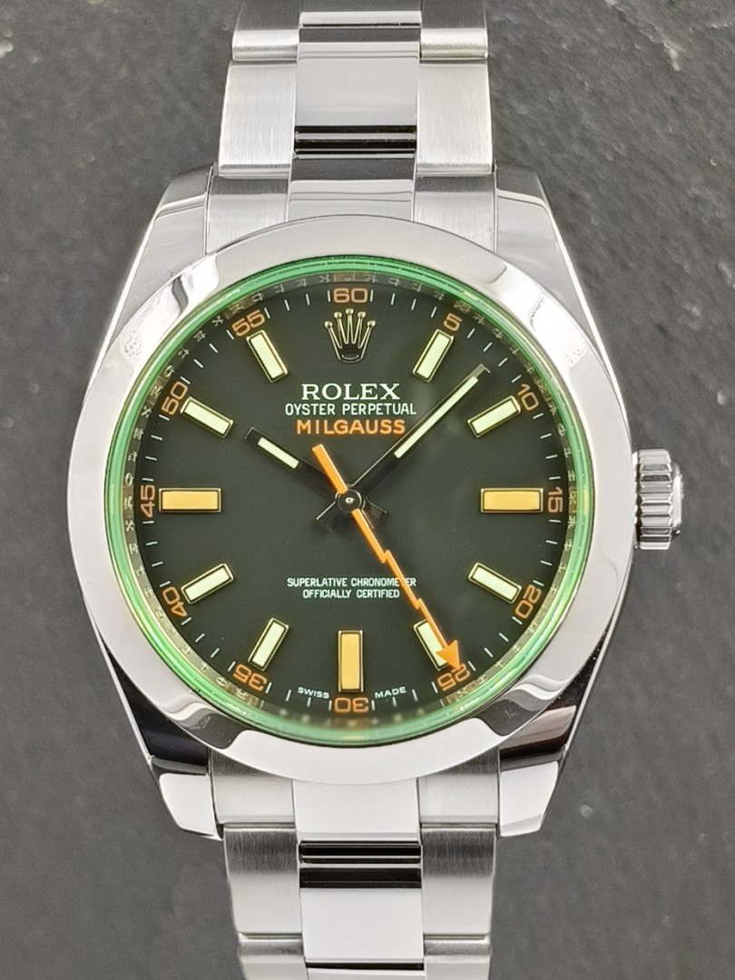 Rolex Milgauss green glass ref. 116400GV NEVER WORN
