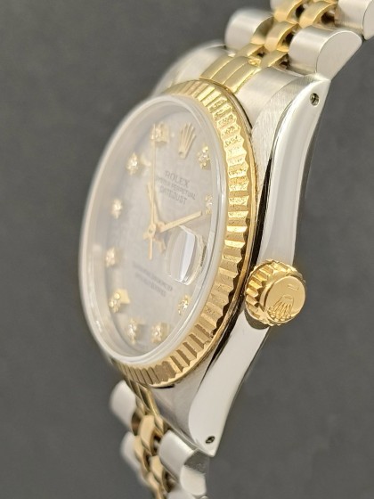 Datejust medio acciaio/oro giallo con diamanti
