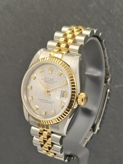 Datejust medio acciaio/oro giallo con diamanti