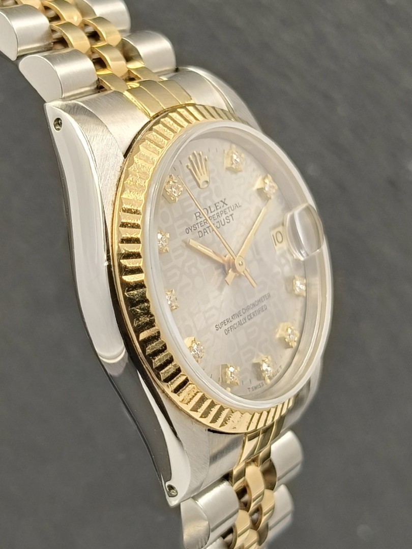 Datejust medio acciaio/oro giallo con diamanti