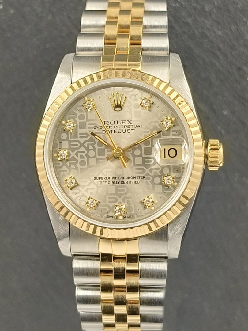 Datejust medium steel/yellow gold with diamonds