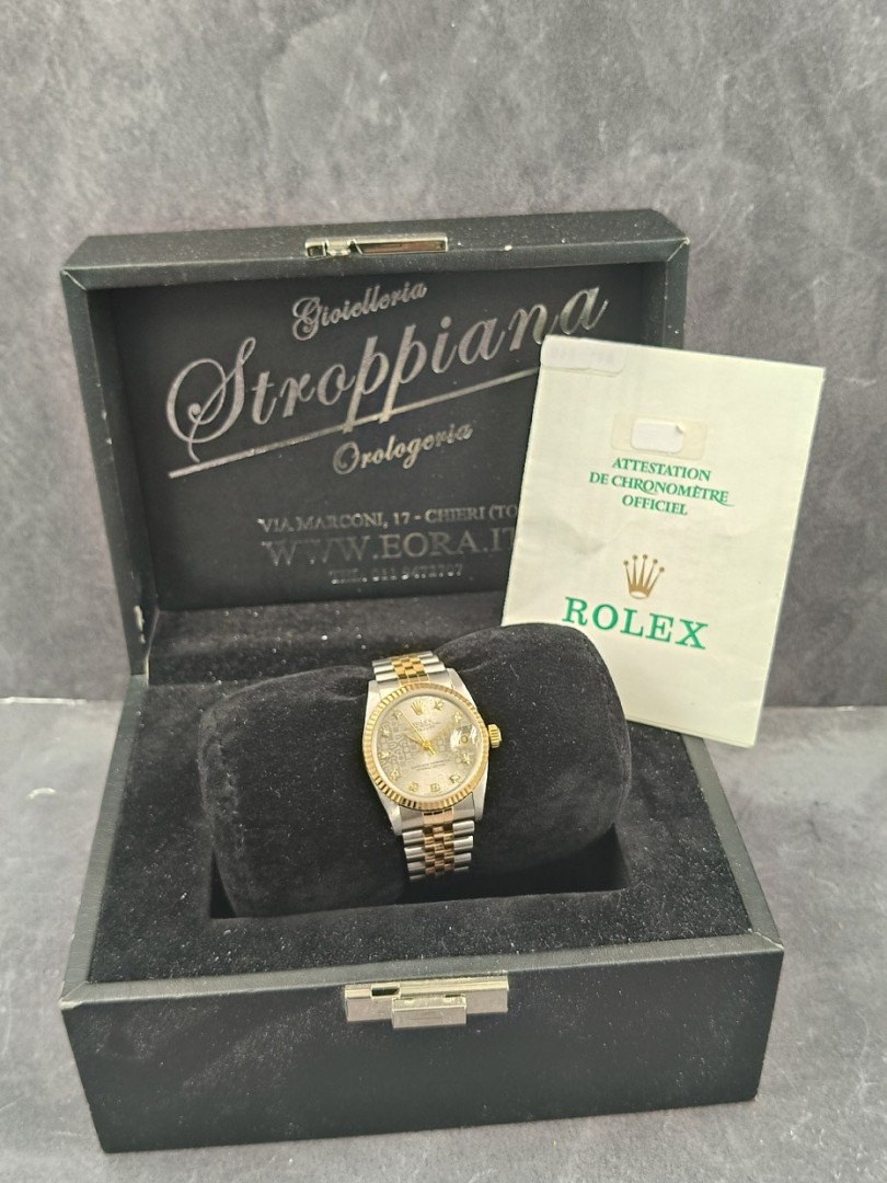 Datejust medium steel/yellow gold with diamonds