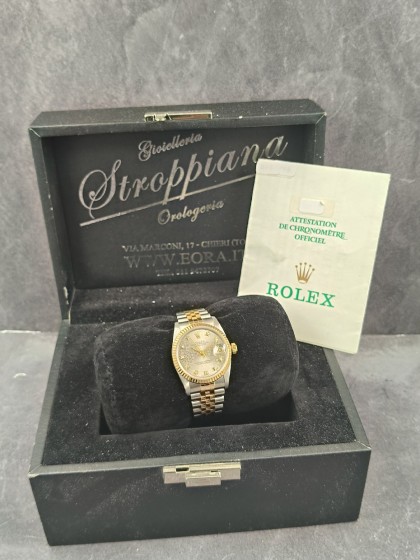 Datejust medio acciaio/oro giallo con diamanti