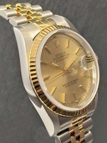 Acquista Rolex Datejust acciaio/oro giallo - senza buchi - Ref. 16233