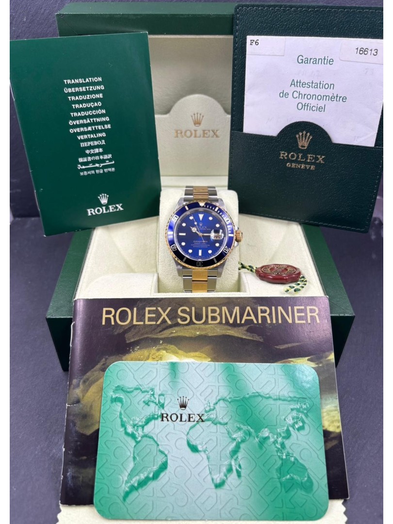 Acquista Rolex Submariner - acciaio/oro - sel - no buchi - Ref. 16613