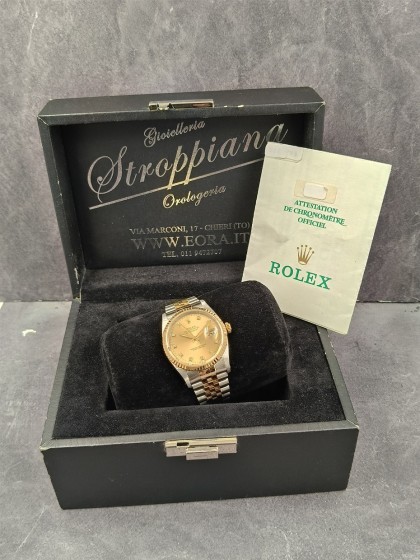 Acquista Rolex Datejust acciaio-oro - quadrante diamanti - Ref. 16233