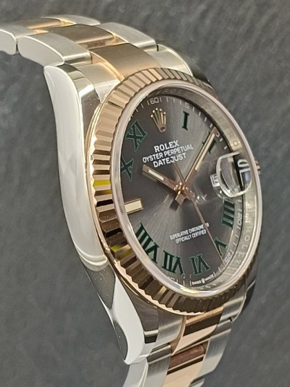 Acquista Rolex Datejust acciaio/oro rosa - Wimbledon - Ref. 126231