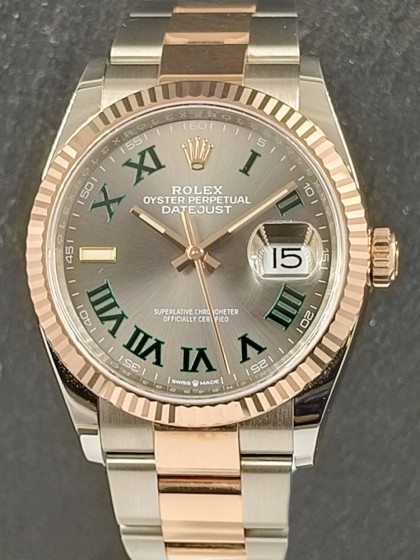 Acquista Rolex Datejust acciaio/oro rosa - Wimbledon - Ref. 126231